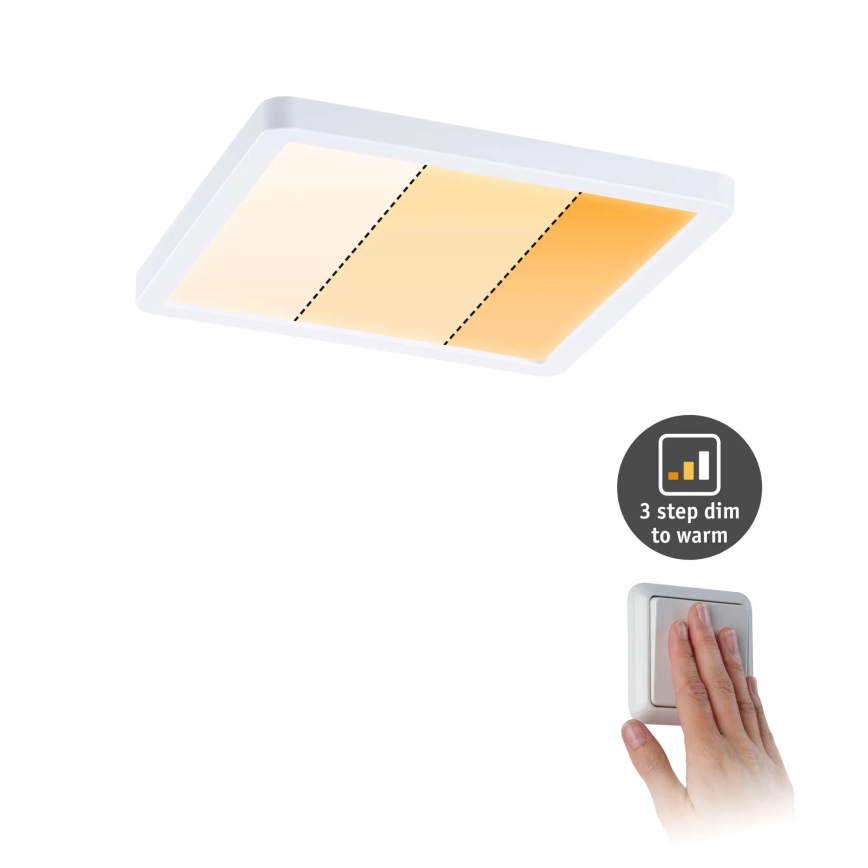 Paulmann 92993 - LED/13W IP44 Luminaria empotrada para baño AREO 230V 2000/3000/4000K 17,5x17,5 cm blanca