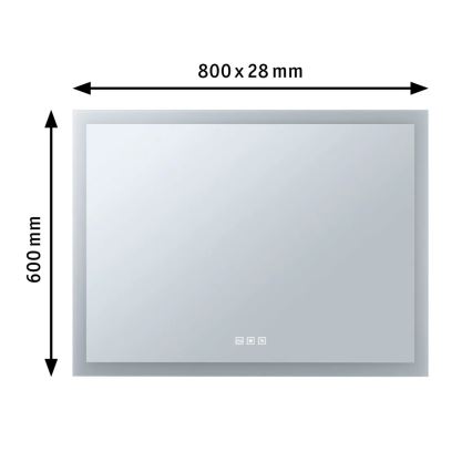 Paulmann 93013 - Espejo de baño LED con retroiluminación regulable LED/22W IP44 230V 2700/4000/6500K