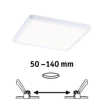 Paulmann 93059 - LED/13W IP44 Downlight empotrable regulable para baño AREO 230V 17,5x17,5 cm blanco