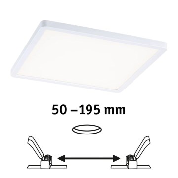 Paulmann 93060 - Luminaria empotrable LED/16W IP44 regulable para baño AREO 230V 23x23 cm blanca