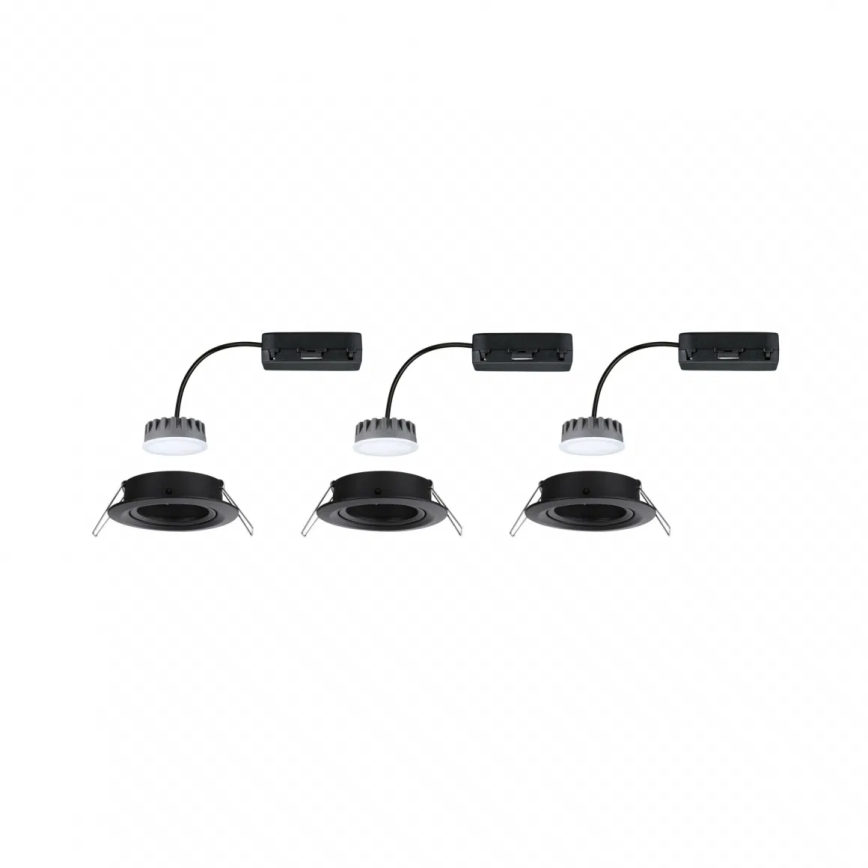 Paulmann 93080 - SET 3xLED/6W IP23 Lámpara empotrable regulable para el baño COIN 230V