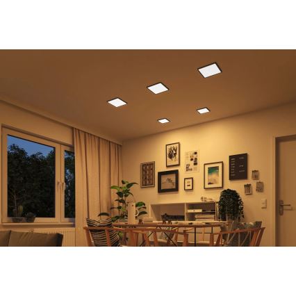 Paulmann 93101 - LED/13W IP44 Luminaria empotrada para baño AREO 230V 2000/3000/4000K 17,5x17,5 cm negra