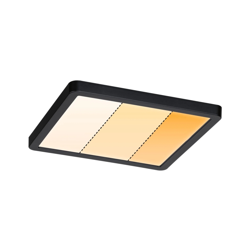 Paulmann 93101 - LED/13W IP44 Luminaria empotrada para baño AREO 230V 2000/3000/4000K 17,5x17,5 cm negra