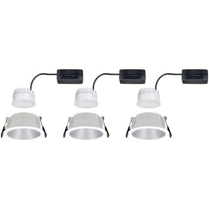 Paulmann 93410 - JUEGO 3xLED/6,5W IP44 Plafón de baño regulable COLE 230V