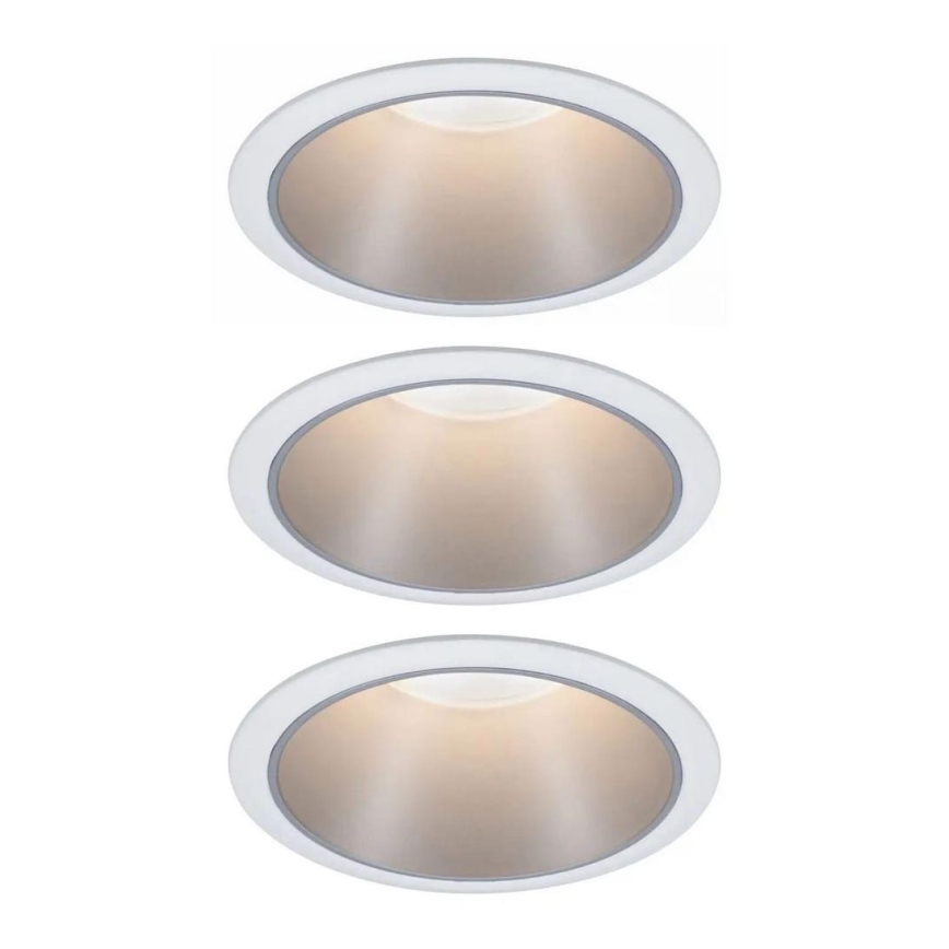 Paulmann 93410 - JUEGO 3xLED/6,5W IP44 Plafón de baño regulable COLE 230V