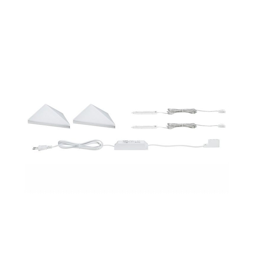 Paulmann 93584 - SET 2xLED/6,2W IP44 Iluminación de muebles KITE 230V