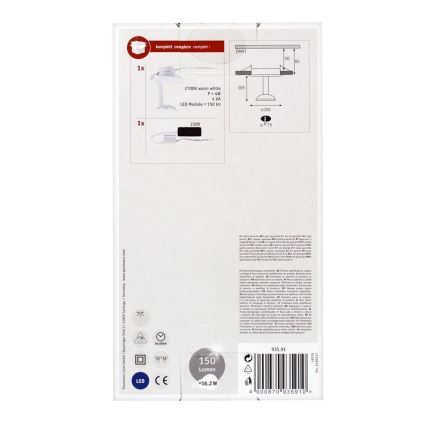 Paulmann 93591 - LED/2,5W Plafón GLINT 230V