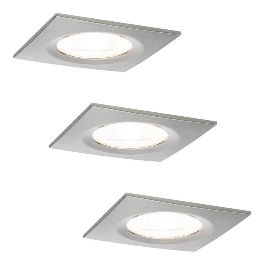 Paulmann 93615 - SET 3x LED/7W IP44 Lámpara empotrable regulable para el baño 230V
