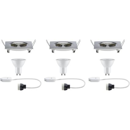 Paulmann 93615 - SET 3x LED/7W IP44 Lámpara empotrable regulable para el baño 230V