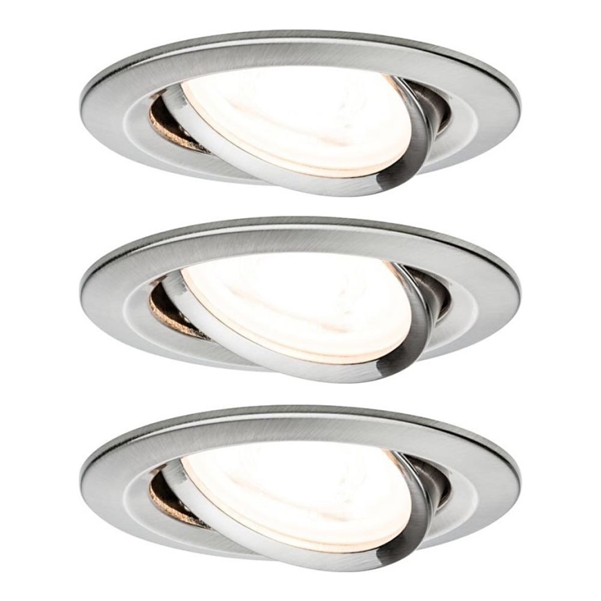 Paulmann 93652 - SET 3x LED GU10/6,1W IP23 Lámpara empotrable de baño 230V