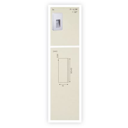Paulmann  93825 - LED/2,4W IP44 Aplique de exterior SPECIAL LINE 230V