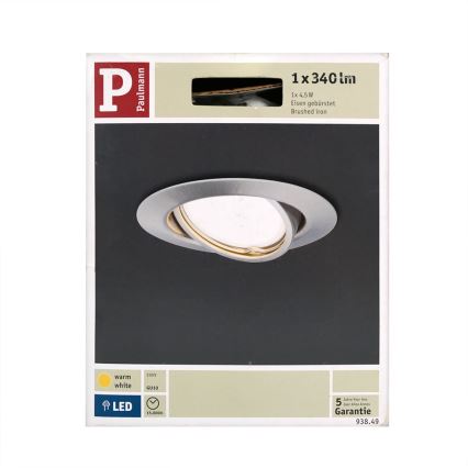 Paulmann 93849 - LED-GU10/4,5W/230V Lámpara empotrable PREMIUM LINE 230V