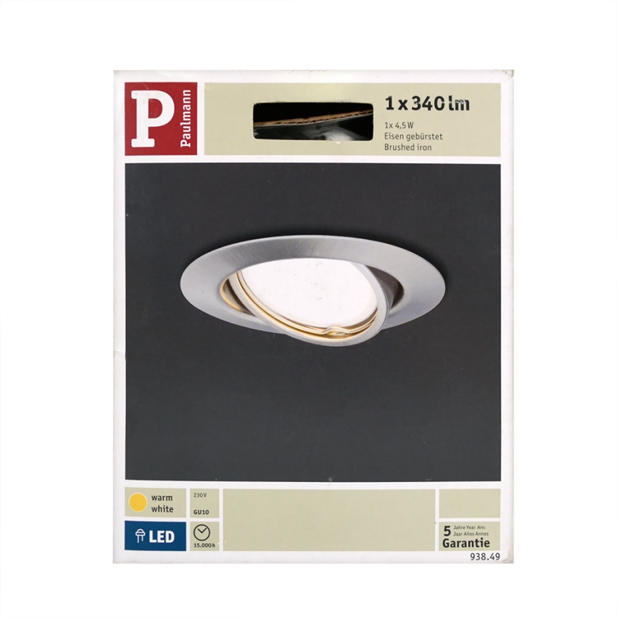 Paulmann 93849 - LED-GU10/4,5W/230V Lámpara empotrable PREMIUM LINE 230V