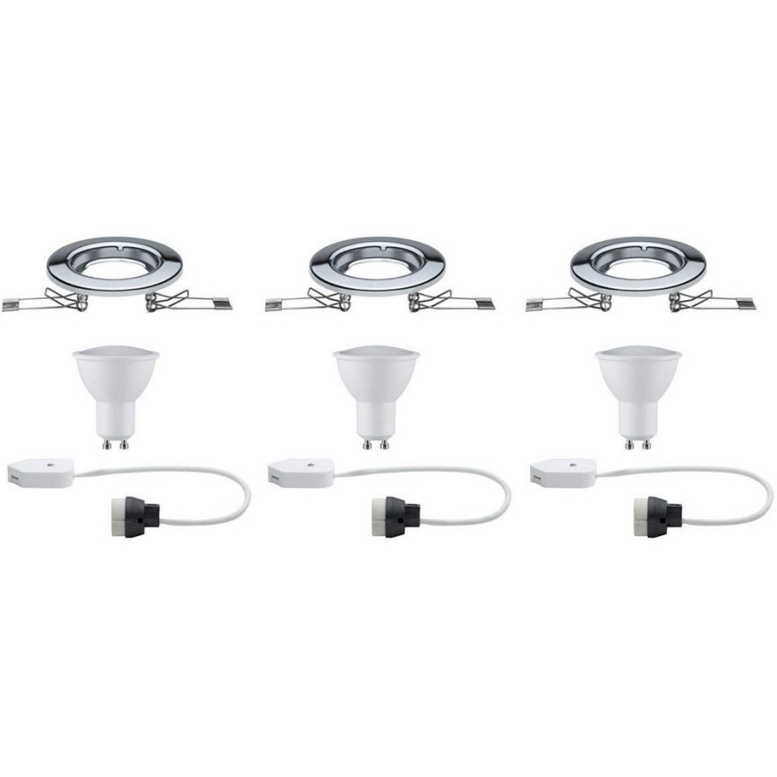 Paulmann 93853 - SET 3xLED-GU10/4,5W Lámpara empotrada STARR 230V