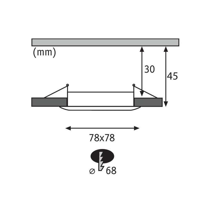 Paulmann 93891 - LED/6,8W IP44 Lámpara empotrable de baño COIN 230V