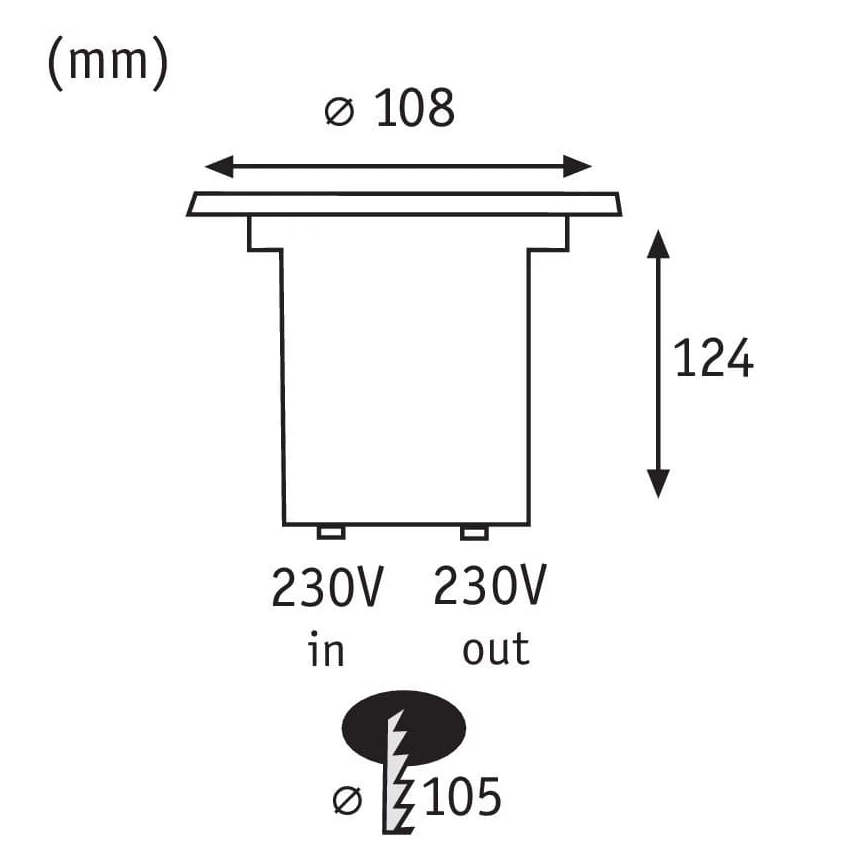 Paulmann 93992 - LED GU10/3,5W IP67 Lámpara empotrada exterior SPECIAL 230V