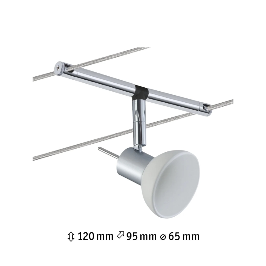 Paulmann 94131 - 1xGU5,3/10W Foco para sistema de rieles SHEELA 12V cromo brillante