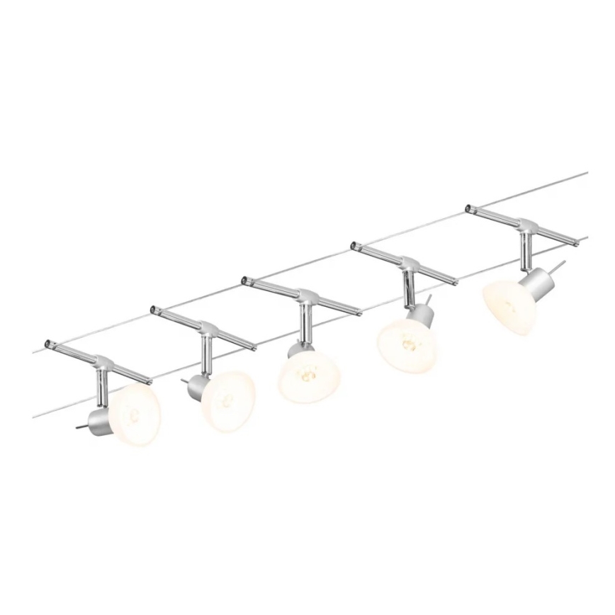 Paulmann 94136 - JUEGO 5xGU5,3/10W Foco para sistema de rieles SHEELA 230V cromo brillante