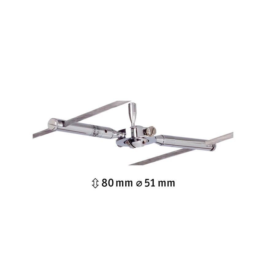 Paulmann 94147 - 1xGU5,3/10W Foco para sistema de rieles TOGO 12V cromo mate