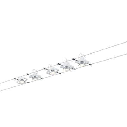 Paulmann 94149 - SET de 5xGU5,3/10W Foco para sistema de cable TECH 230V blanco