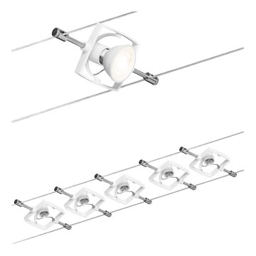 Paulmann 94149 - SET de 5xGU5,3/10W Foco para sistema de cable TECH 230V blanco