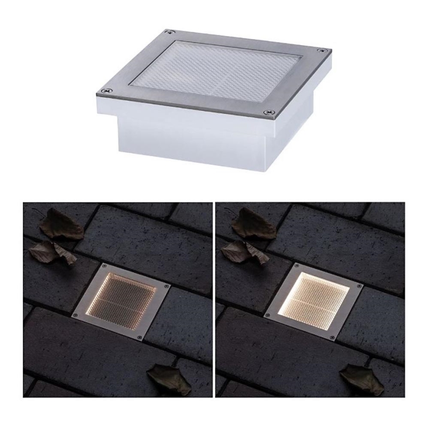 Paulmann 94238 - LED/0,7W IP67 Luz empotrable de suelo solar con sensor ARON 3,7V 650 mAh