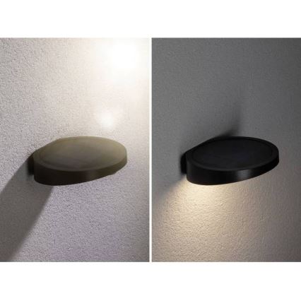 Paulmann 94246 - LED/1,2W IP44 Lámpara solar exterior con sensor RYSE 3,7V 1800 mAh