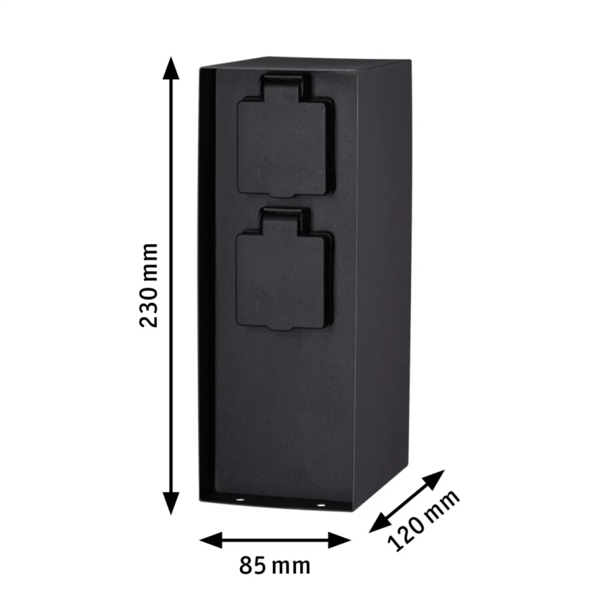Paulmann 94313 - Columna de enchufe para exterior RIO 4Z SCHUKO 230V IP44