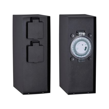 Paulmann 94314 - Columna de enchufes de exterior con temporizador 2Z SCHUKO