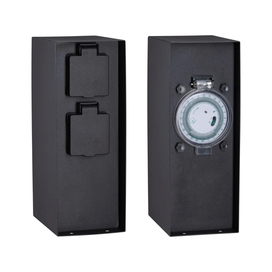 Paulmann 94314 - Columna de enchufes de exterior con temporizador 2Z SCHUKO