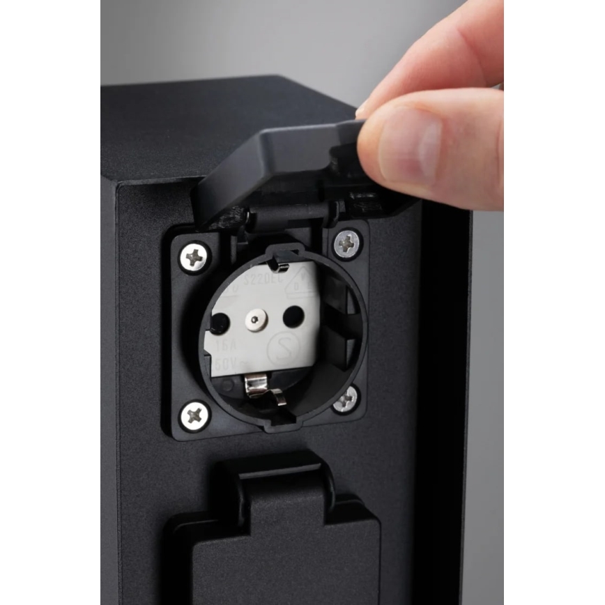 Paulmann 94314 - Columna de enchufes de exterior con temporizador 2Z SCHUKO
