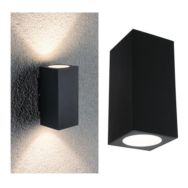 Paulmann 94328 - 2xLED/2,8W IP44 Aplique exterior FLAME 230V antracita