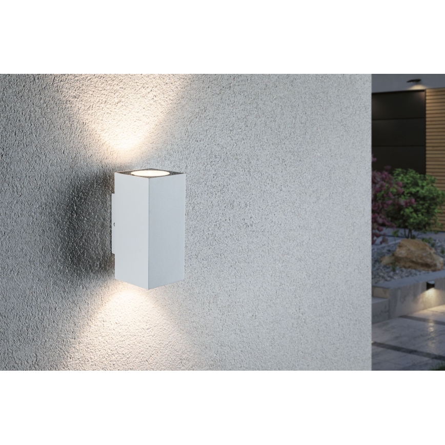 Paulmann 94330 - 2xLED/2,8W IP44 Aplique exterior FLAME 230V blanco