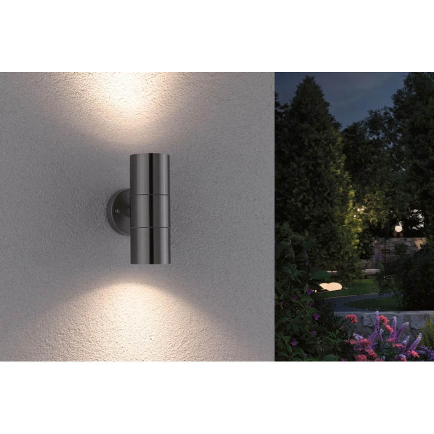 Paulmann 94331 - 2xGU10/10W IP44 Aplique de exterior FLAME 230V