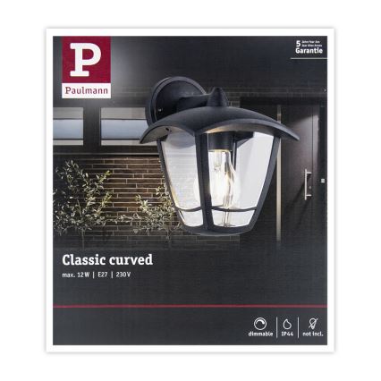 Paulmann 94392 - 1xE27/12W IP44 Aplique de exterior CLASSIC 230V