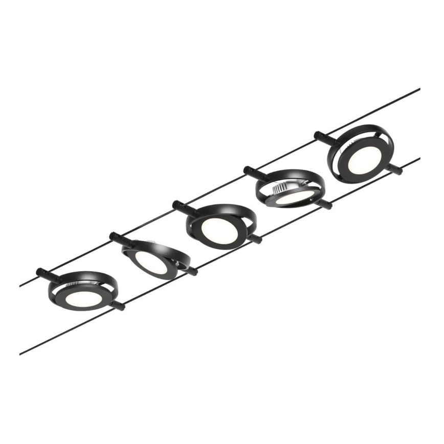 Paulmann 94418 - JUEGO 5xLED/4,5W Foco para un sistema de cadenas ROUNDMAC 230V negro