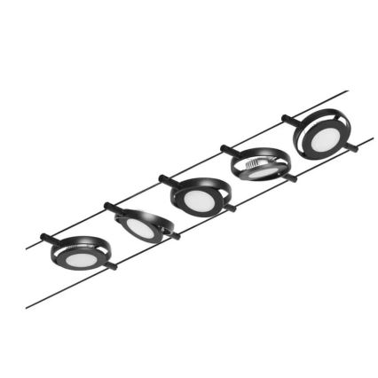 Paulmann 94418 - JUEGO 5xLED/4,5W Foco para un sistema de cadenas ROUNDMAC 230V negro