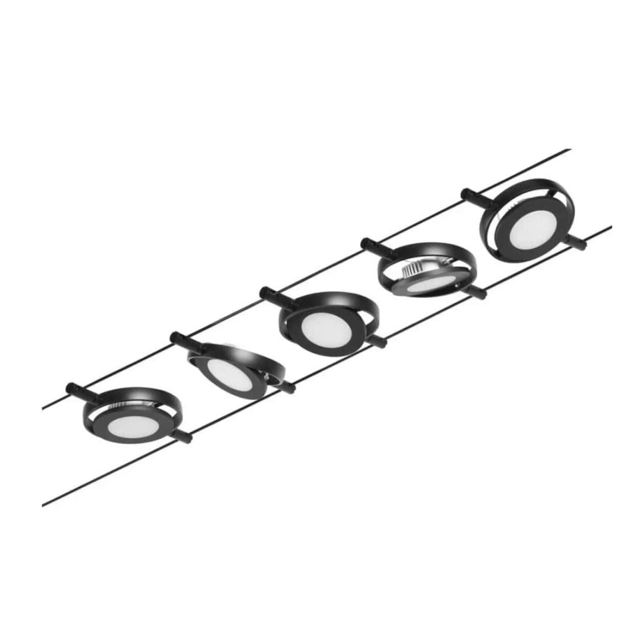 Paulmann 94418 - JUEGO 5xLED/4,5W Foco para un sistema de cadenas ROUNDMAC 230V negro