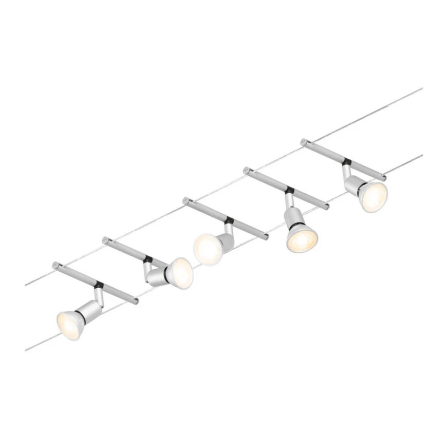 Paulmann 94442 - JUEGO 5xGU5,3/10W Foco para sistema de rieles SALT 230V cromo mate