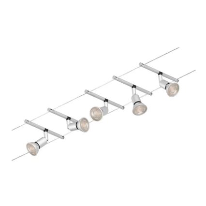 Paulmann 94442 - JUEGO 5xGU5,3/10W Foco para sistema de rieles SALT 230V cromo mate