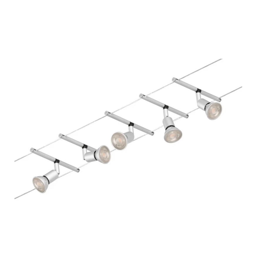 Paulmann 94442 - JUEGO 5xGU5,3/10W Foco para sistema de rieles SALT 230V cromo mate