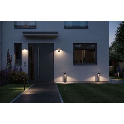 Paulmann 94453 - Aplique de exterior con sensor LED/6W IP44 CAPEA 230V