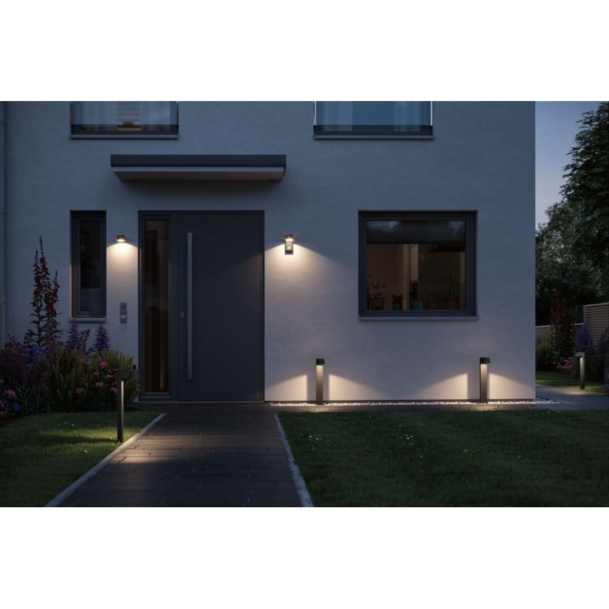 Paulmann 94453 - Aplique de exterior con sensor LED/6W IP44 CAPEA 230V