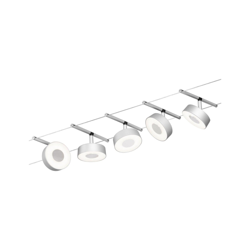 Paulmann 94475 - JUEGO 5xLED/5W Foco para sistema de rieles CIRCLE 230V cromo mate