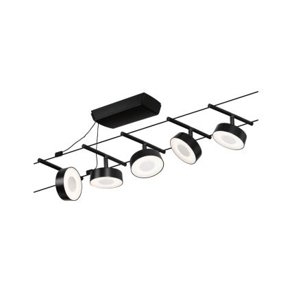 Paulmann 94479 - JUEGO 5xLED/5W Foco para sistema de rieles CIRCLE 230V negro