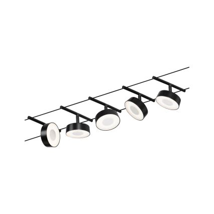 Paulmann 94479 - JUEGO 5xLED/5W Foco para sistema de rieles CIRCLE 230V negro