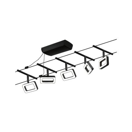 Paulmann 94485 - JUEGO 5xLED/4,8W Foco para sistema de rieles FRAME 230V negro
