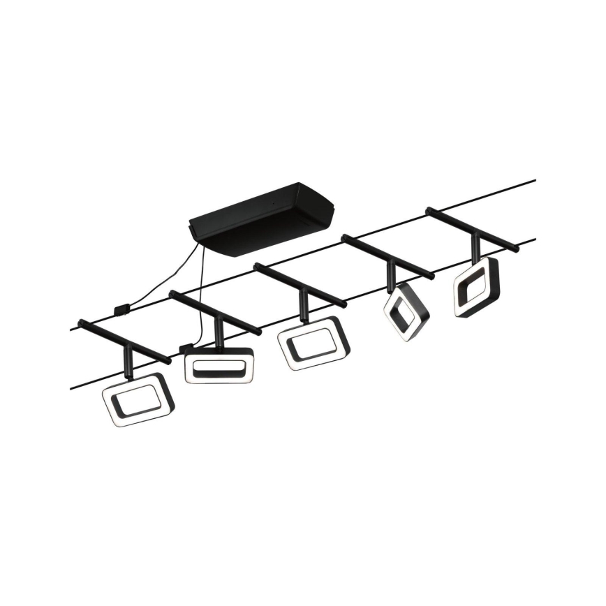 Paulmann 94485 - JUEGO 5xLED/4,8W Foco para sistema de rieles FRAME 230V negro