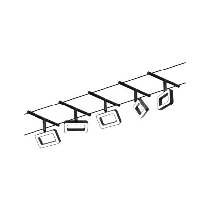 Paulmann 94485 - JUEGO 5xLED/4,8W Foco para sistema de rieles FRAME 230V negro