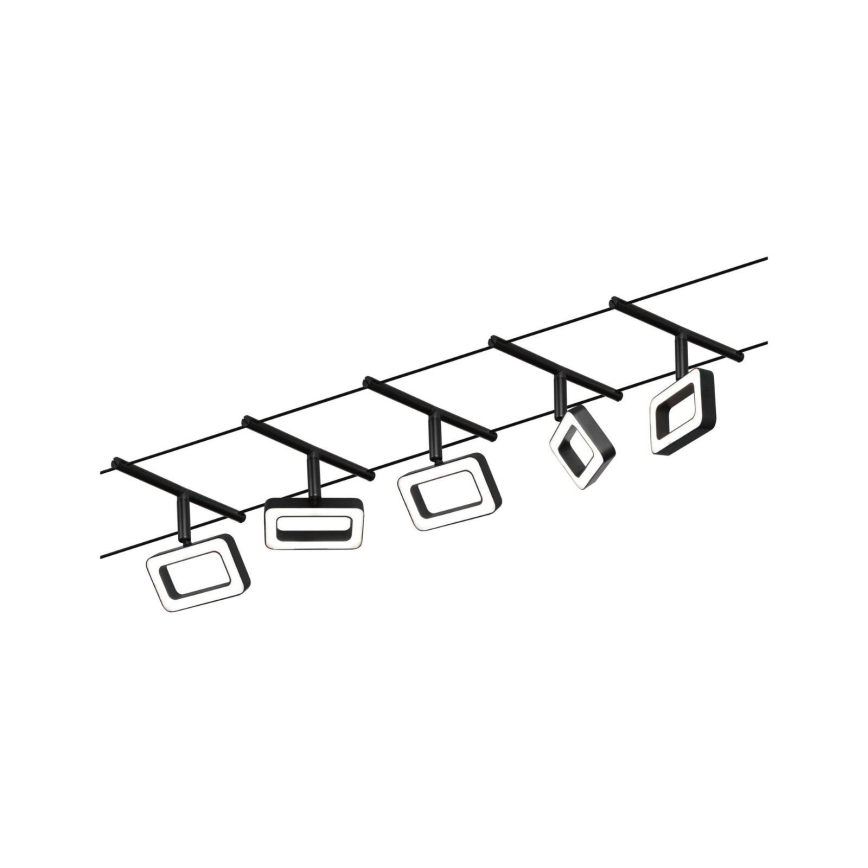 Paulmann 94485 - JUEGO 5xLED/4,8W Foco para sistema de rieles FRAME 230V negro